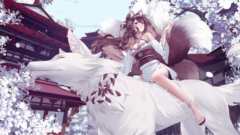 Fox Riding Shrine Foxplushy Live Wallpaper