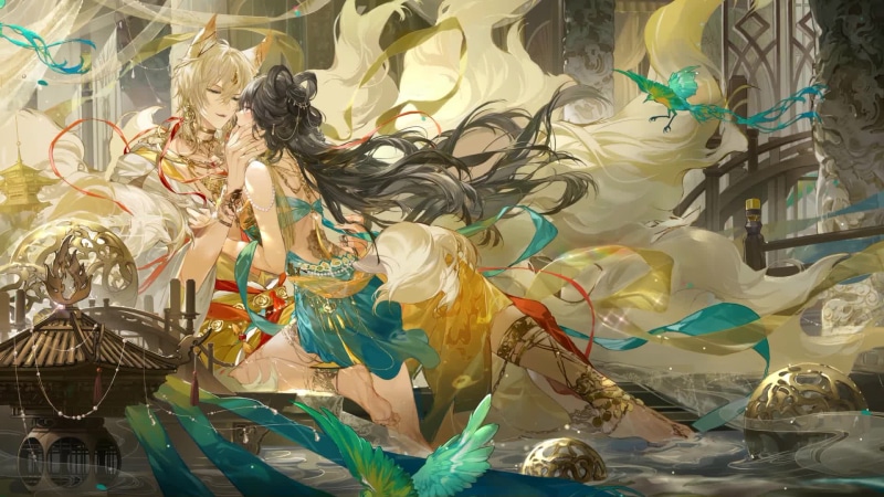 The Painted Traveler In Time And Space-Lu Chen &Amp; Qingqiu Live Wallpaper