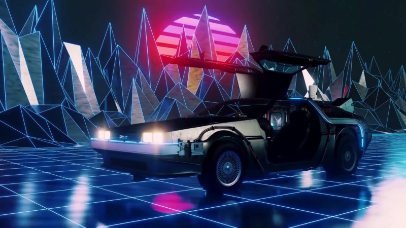 { Delorian } Back to the Future - Render Live Wallpaper