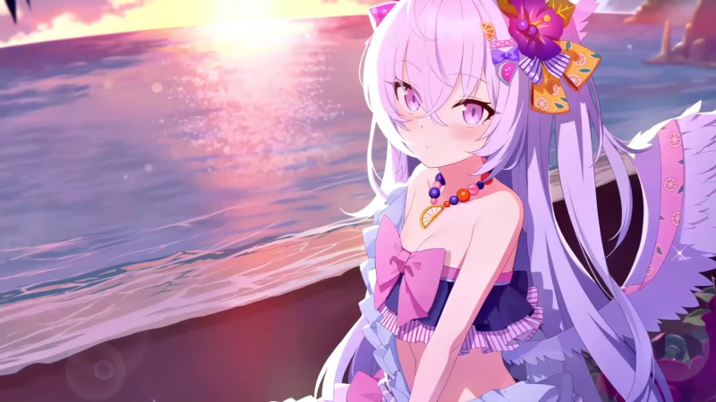 Blue Archive - Azusa (Beach ver) Live Wallpaper
