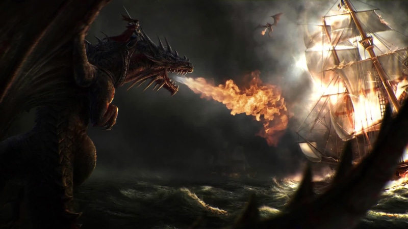 Dragon Attacks Ship Live Wallpaper