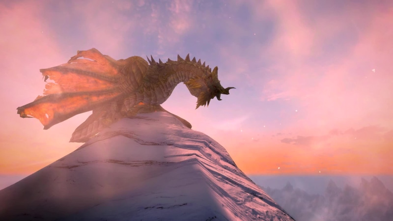 Skyrim Dragon 1 Live Wallpaper