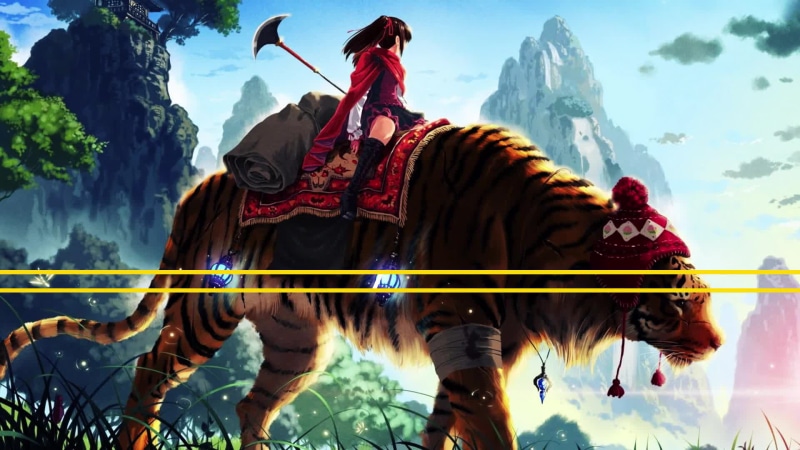 I need your love(Girl riding a tiger in the snow) Live Wallpaper