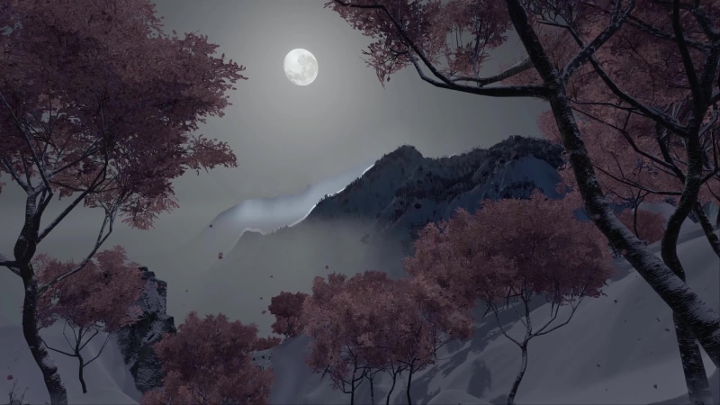 Cherry Blossoms in Moonlight Live Wallpaper