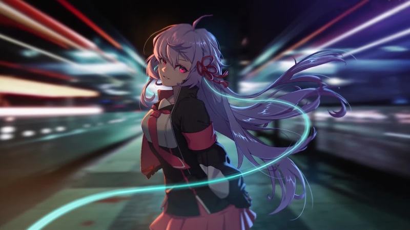 Anime Girl in Train Station Live Wallpaper