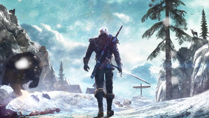 [Witcher] Geralt with Snow & Bear Live Wallpaper
