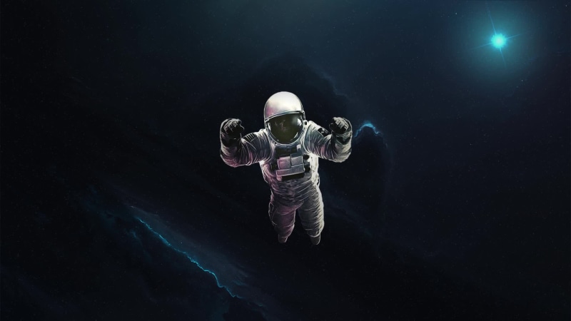 Astronaut Floating In Space Live Wallpaper