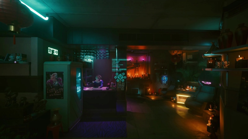 Cyberpunk 2077 Mistys Shop 4k Live Wallpaper