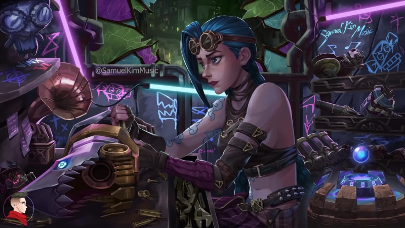 Arcane Chill LoFi Hip Hop Mix (Enemy & Guns for Hire) Study with Jinx-(1080p) Live Wallpaper