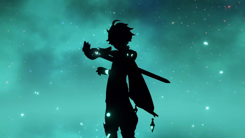 Aethers Shadow with Favonius Sword (Genshin Impact) Live Wallpaper