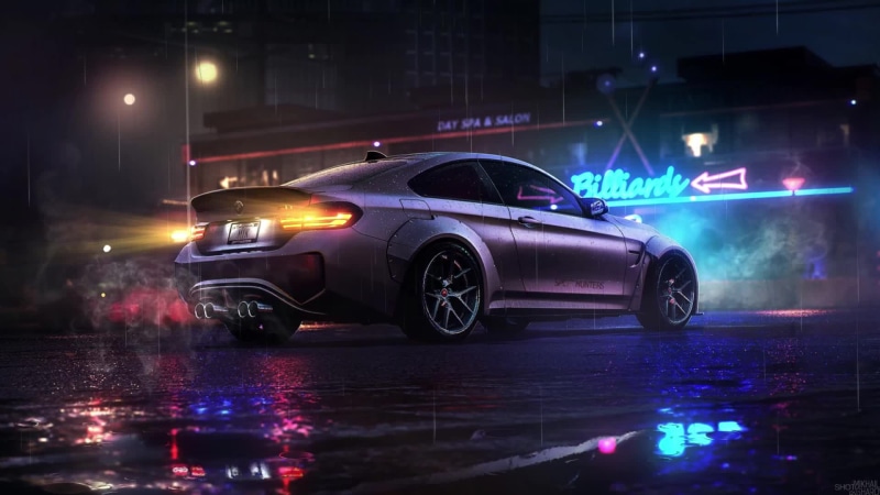 Bmw M4 Night Rain Need For Speed Live Wallpaper