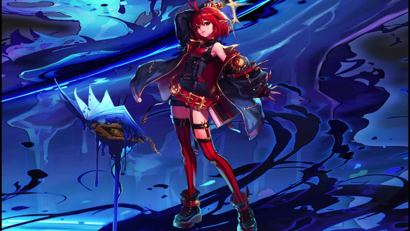 Summoner Render Girl Red Hair Katana Dark Live Wallpaper