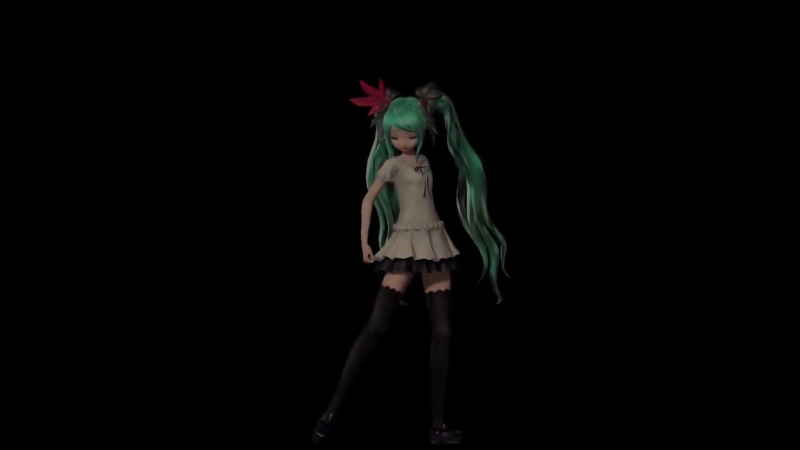 Beautiful Anime Girl Hatsune Miku Dancing Hologram Live Wallpaper
