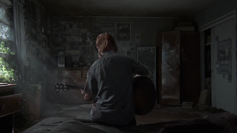 Ellie plays a Guitar and Sings The Last Of Us 2 Live Wallpaper