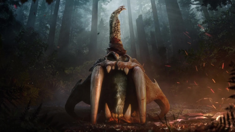 Far Cry Primal Skull Of a Dinosaur 4K Quality Live Wallpaper