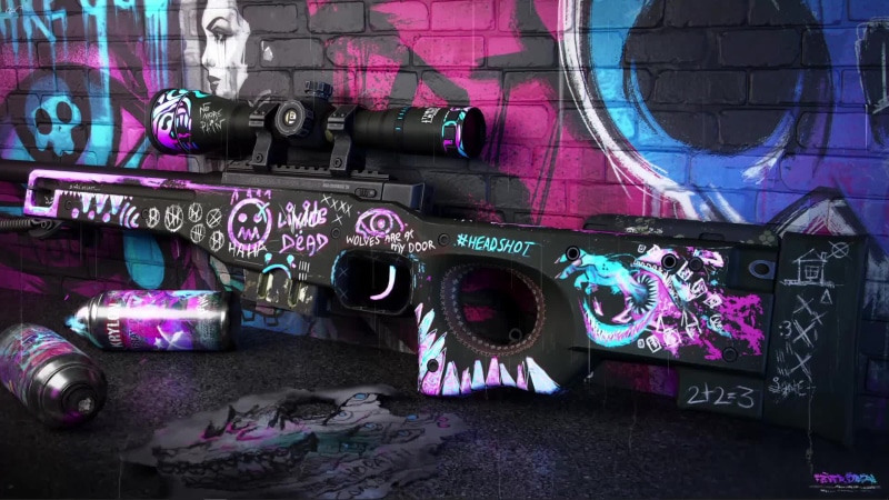 AWP Fever Dream Sniper Rifle from CS Global Offensive Live Wallpaper