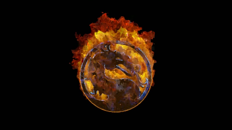 Mortal Kombat Game Logo in Fire Live Wallpaper