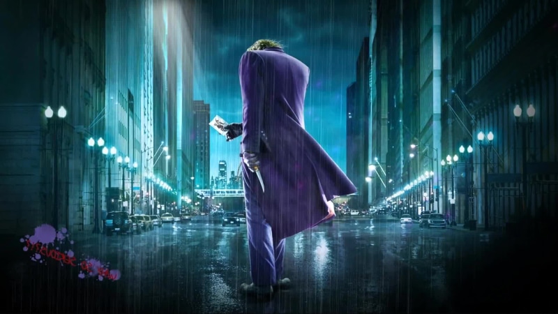 Joker Night City Rain Live Wallpaper