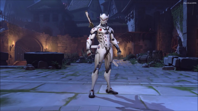 Genji White Helloween OverWatch Game Live Wallpaper