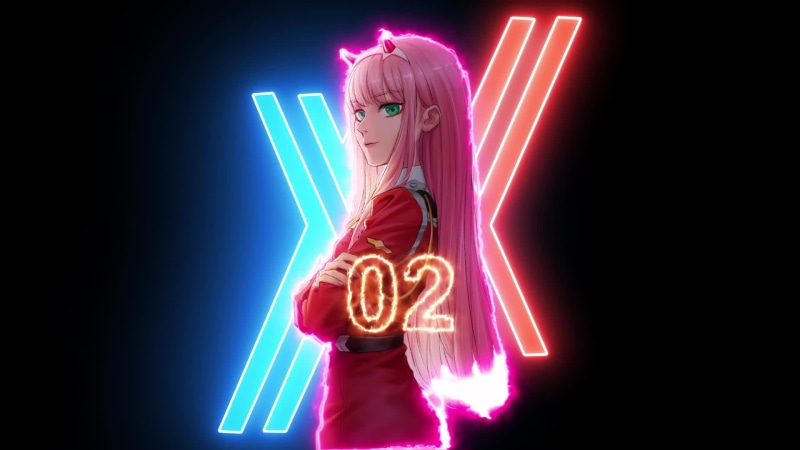 Zero Two Code: 002 Darling In The Franxx Anime Desktop Live Wallpaper