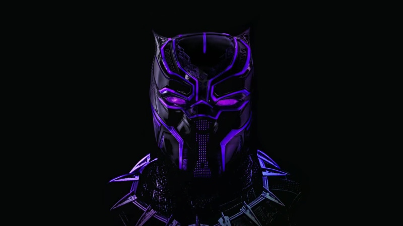 Black Panther Mask Marvel RGB Live Wallpaper