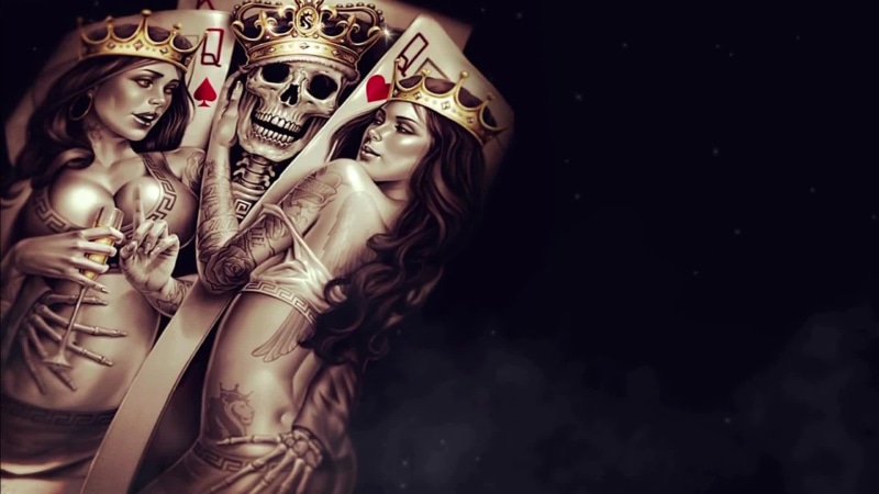 Skull King of Kings Cards Live Wallpaper