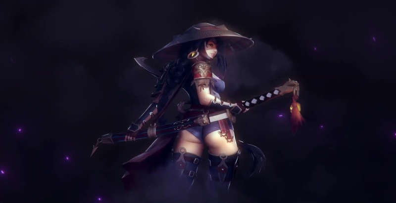 Samurai Girl with Katana Live Wallpaper