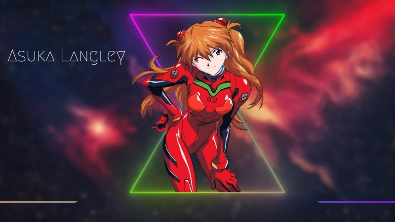 Asuka Langley Unit 02 Space RGB Live Wallpaper