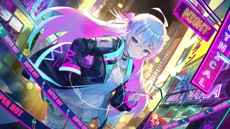 Kagura Nana, Virtual Youtuber, Neon City Live Wallpaper