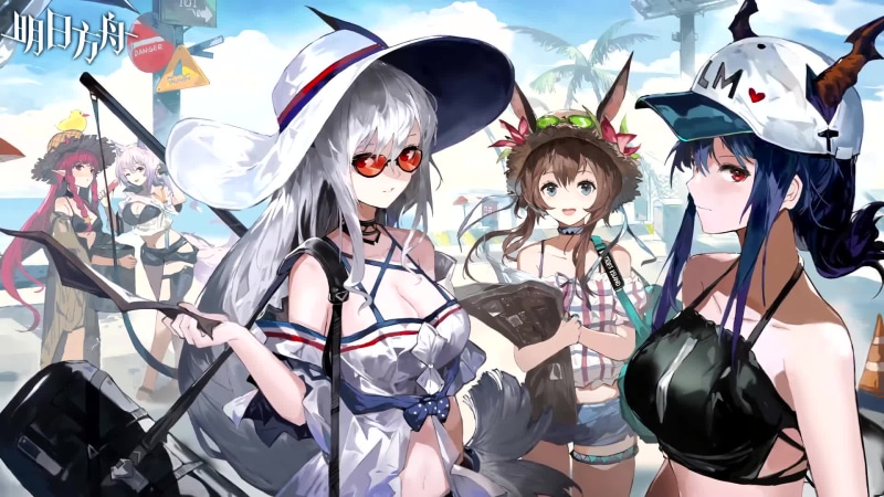 Arknights Beach Holiday, Mobile Game Live Wallpaper
