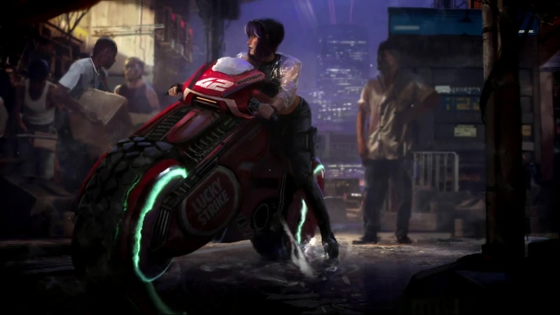 Cyberpunk Girl on Futuristic Bike Live Wallpaper