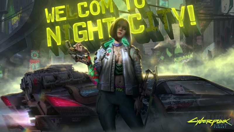 Cute Babe, Cyberpunk 2077, Welcome To Night City Live Wallpaper