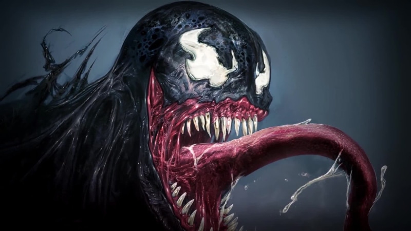 Angry Venom a Sentient Alien Symbiote, Long tongue Live Wallpaper
