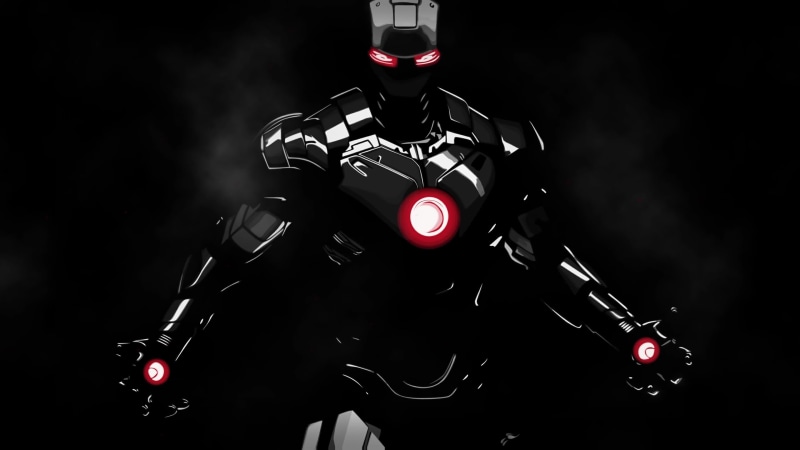 Iron Man, Black Stealth Suit, The Mark XVI, Marvel 4K Live Wallpaper