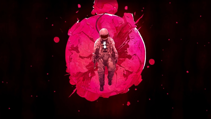 Funny Pink Astronaut In Deep Pink Space 4K Quality Live Wallpaper