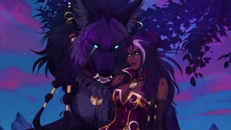 Worgen Lady Wolf World Of Warcraft Live Wallpaper
