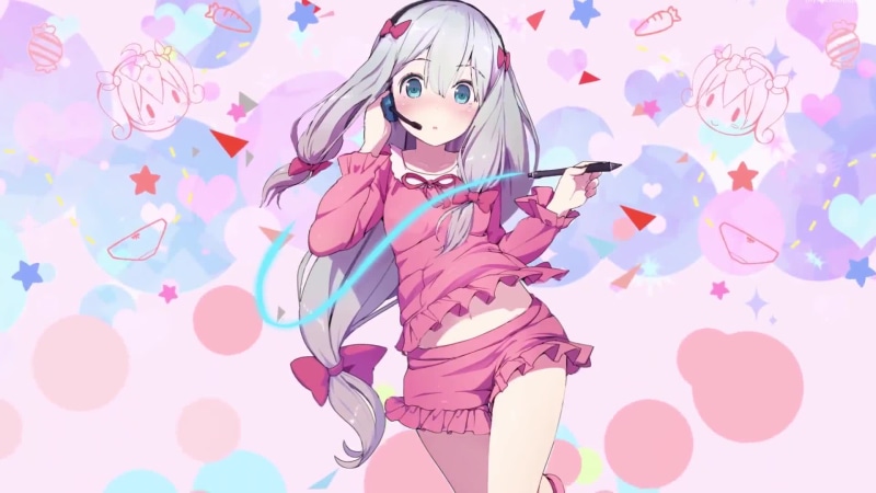Cute Girl Sagiri Izumi from Eromanga Sensei Anime Live Wallpaper