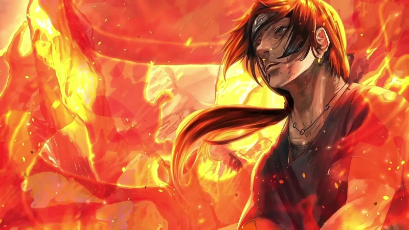 Yasaka Magatama Itachi Uchiha Flame Naruto Anime Live Wallpaper