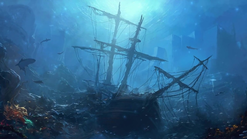 Underwater World Shipwreck, Sunken Ship Live Wallpaper