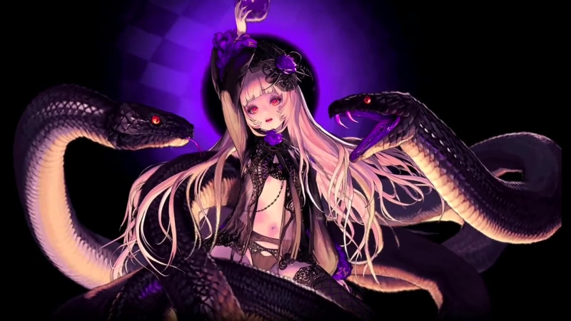 Cute Anime Babe and Snakes Live Wallpaper