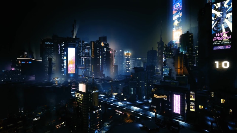 Futuristic Night City Neon Lights Live Wallpaper