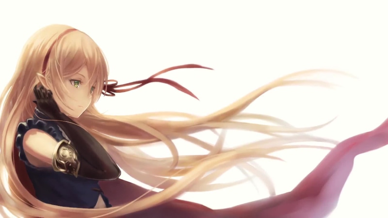 Shadowverse Wind Cute Blonde with Green Eyes Live Wallpaper