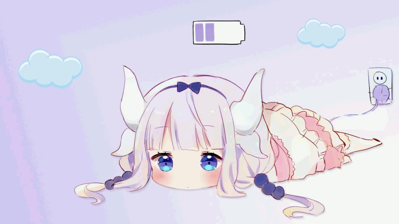 Girl Low Battery Kanna Anime Live Wallpaper