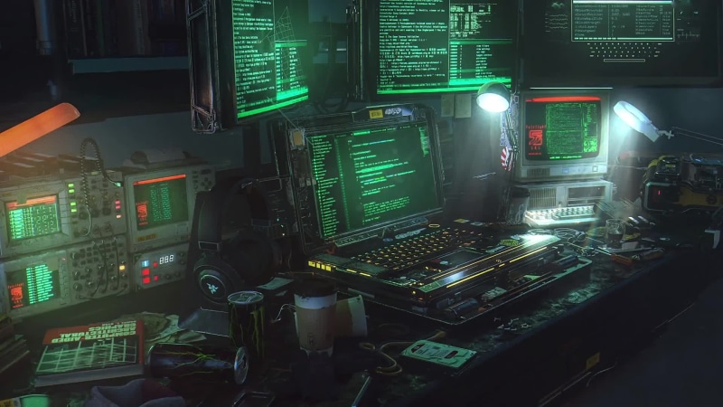 Coding Desk Hacker Room Live Wallpaper