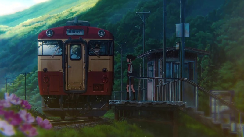 Anime Girl Train Station Rain Your Name Kimi no Na Wa Live Wallpaper