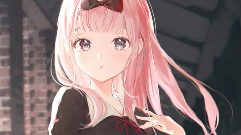 Fujiwara Chika Kaguya-sama wa Kokurasetai with Big Eyes Live Wallpaper
