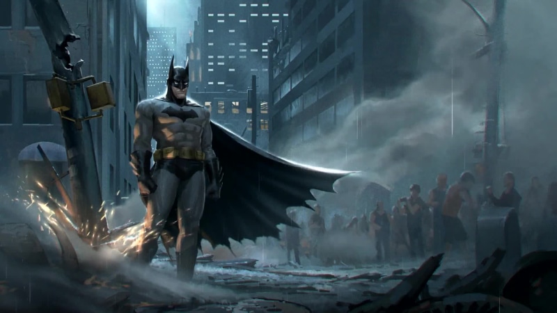 Superhero  Batman Saves The Day, City, Smoke Live Wallpaper