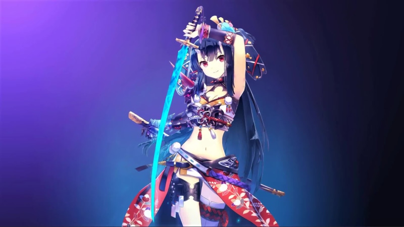 Beautiful Samurai Girl with Katana Live Wallpaper