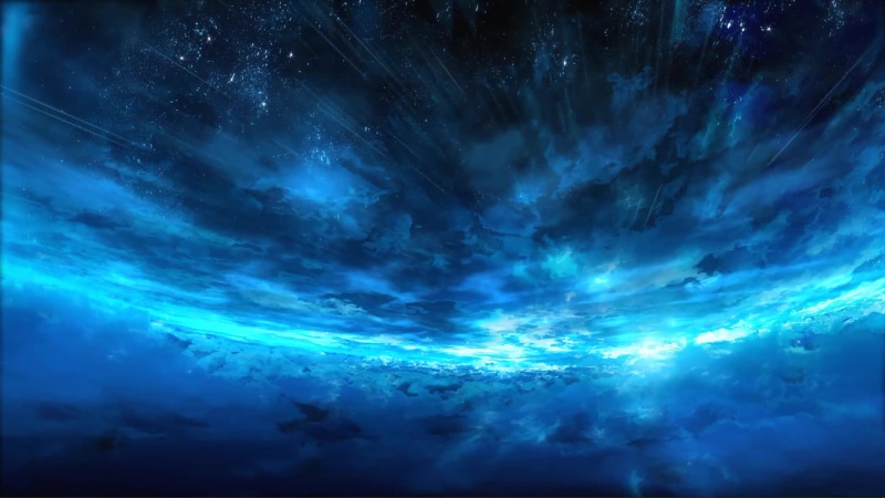 Blue Horizon Magic Sky Clouds and Stars Live Wallpaper