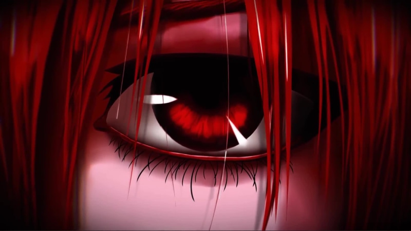 Elfen Lied Lucy Eye Red Hairs Live Wallpaper